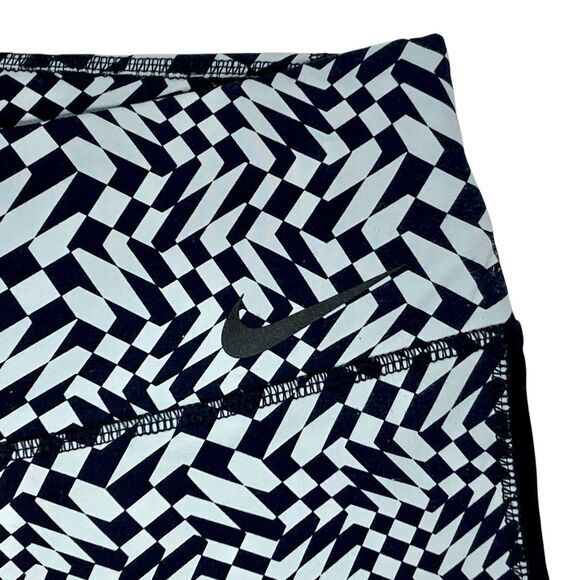 Nike Legendary Athletic Leggings M Black Gray Print Performance Workout Stretchy - Picture 5 of 16